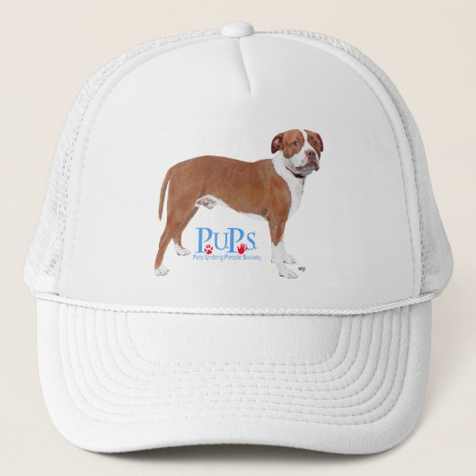 PUPs Redt Pit Bull Trucker Pet (Voorkant)