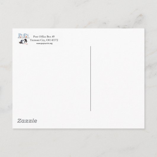 PUPs Sympathy Card Briefkaart (Achterkant)