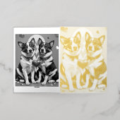 Pups verliefd folie wenskaart (Buiten Laag)