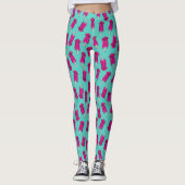 Pupsicle Patroon | Funny Dog Pun Illustratie Leggings (Voorkant)