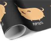 Puptato Funny Puppy Potato Pun Dark BG Cadeaupapier (Rol Hoek)