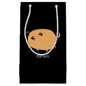 Puptato Funny Puppy Potato Pun Dark BG Klein Cadeauzakje (Voorkant)