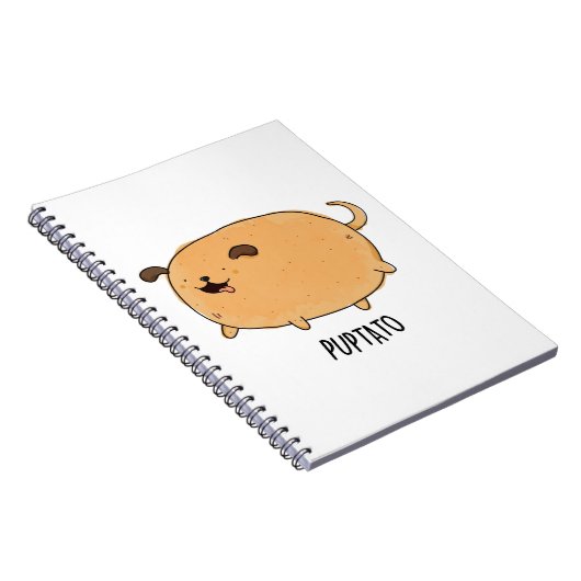 Puptato Funny Puppy Potato Pun Notitieboek (Rechterzijde)