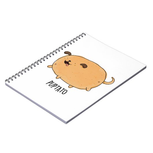 Puptato Funny Puppy Potato Pun Notitieboek (Linkerzijde)