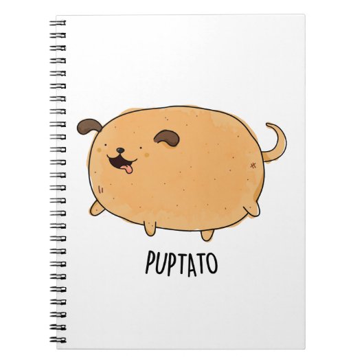 Puptato Funny Puppy Potato Pun Notitieboek (Voorkant)