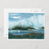 Pupukea Beach Oahu Hawaii Waterverf Waves Art Briefkaart (Voorkant / Achterkant)