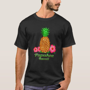 Pupukea Hawaii Ananas Bloemen T-shirt