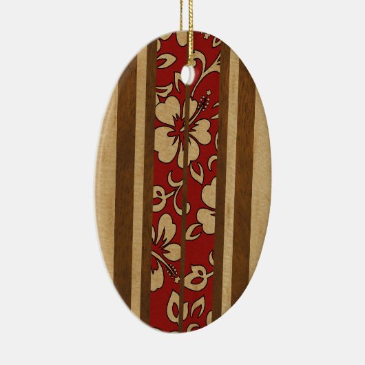 Pupukea Hawaiian Faux Surfboard Keramisch Ornament (Rechts)
