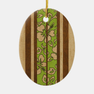Pupukea  Hawaiian Faux Surfboard Keramisch Ornament