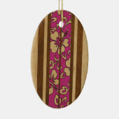 Pupukea Hawaiian Faux Surfboard Keramisch Ornament (Rechts)