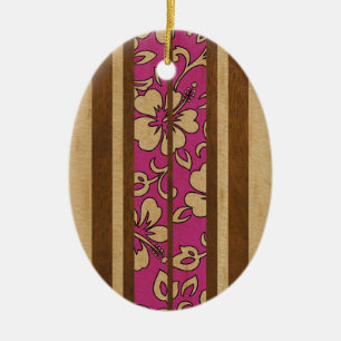 Pupukea  Hawaiian Faux Surfboard Keramisch Ornament