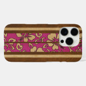 Pupukea  Hawaiian Faux Wood Surfboard Roze Case-Mate iPhone Case (Achterkant (horizontaal))