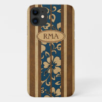 Pupukea Hawaiian Monogram Faux Wood Surf