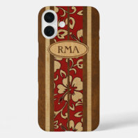 Pupukea Hawaiian Monogram Faux Wood Surf