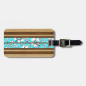 Pupukea Hibiscus Hawaiian Surfboard Bagagelabels (Voorkant horizontaal)
