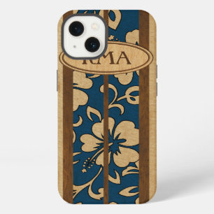 Pupukea Vintage Hawaiaanse Monogram Nep Hout Surf iPhone 13 Hoesje