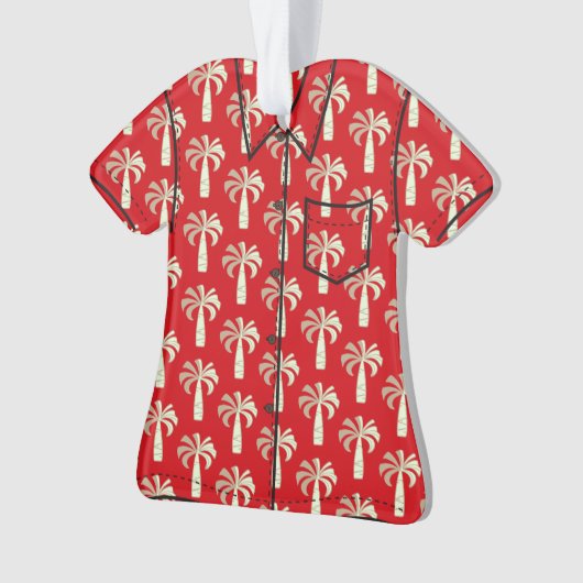 Pupule  palmboom Hawaiian Aloha Shirt Ornament (voorkant)