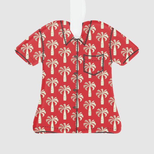 Pupule palmboom Hawaiian Aloha Shirt Ornament (voorkant)