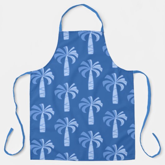 Pupule  palmboom Hawaiian Blue Schort (Voorkant)