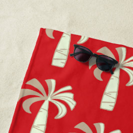 Pupule palmboom Hawaiian Red Strandlaken