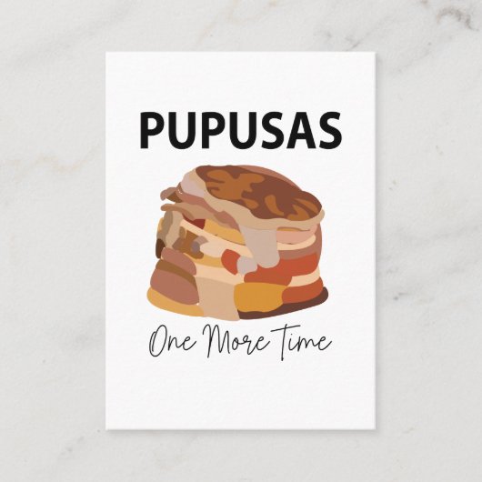 Pupusas El Salvador Brood Pupusas Visitekaartje (Voorkant)