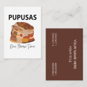 Pupusas El Salvador Brood Pupusas Visitekaartje (Voorkant / Achterkant)
