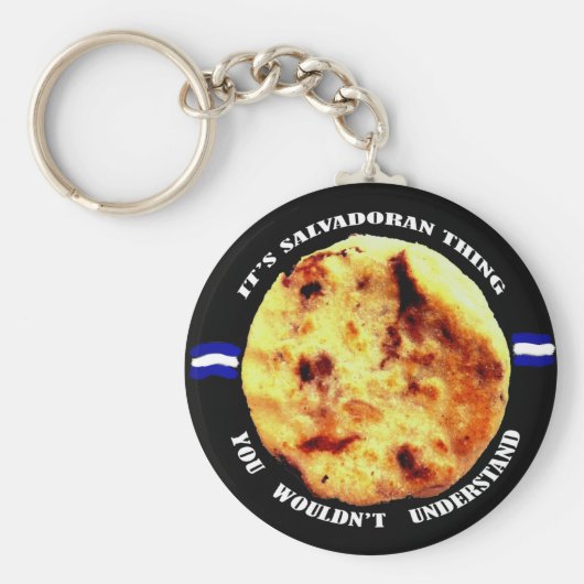 Pupusas is een Salvadoraanse zaak Sleutelhanger (Voorkant)