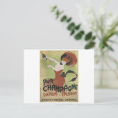 PUR CHAMPAGNE  Art Poster print Briefkaart (Staand voorkant)