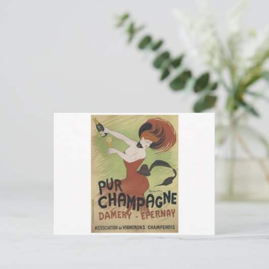 PUR CHAMPAGNE  Art Poster print Briefkaart (Staand voorkant)