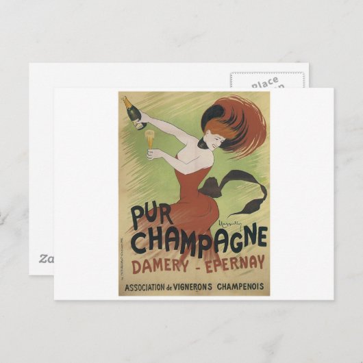 PUR CHAMPAGNE  Art Poster print Briefkaart (Voorkant / Achterkant)