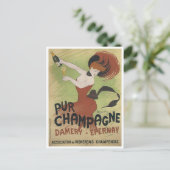PUR CHAMPAGNE  Art Poster print Briefkaart (Staand voorkant)