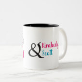 Pur-fect Samen, Heldere Waterverf Katten, Namen, Tweekleurige Koffiemok (Voorkant rechts)