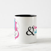 Pur-fect Samen, Heldere Waterverf Katten, Namen, Tweekleurige Koffiemok (Center)