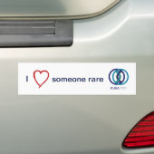 PURA Ik hou van iemand zeldzame bumper sticker (Op auto)