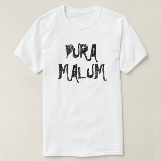 Pura malum - puur kwaad in het Latijn T-shirt (Design voorkant)