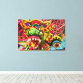 Pura Penataran Sasih op Bali Canvas Afdruk (Insitu (Houten vloer))