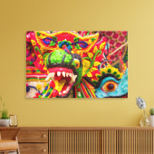 Pura Penataran Sasih op Bali Canvas Afdruk (Insitu (Woonkamer))