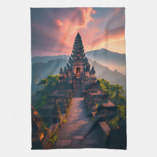 Pura Senja Bali - “Balinese tempel bij zonsonderg Theedoek