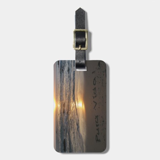 Pura Vida. Bagagelabel (Voorkant verticaal)