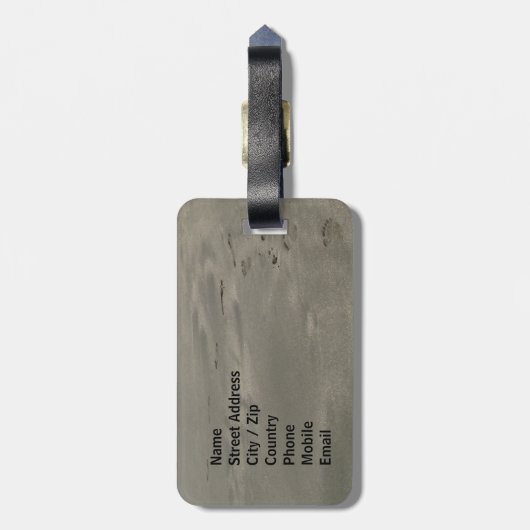 Pura Vida. Bagagelabel (Achterkant verticaal)