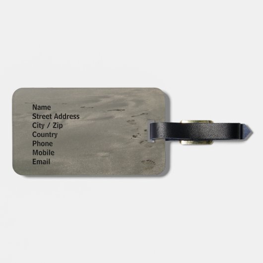 Pura Vida. Bagagelabel (Achterkant horizontaal)