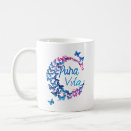 Pura Vida Blue Butterfly Coffee Mok