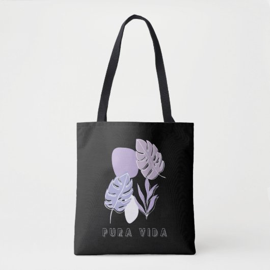 Pura Vida Botanical Leaf Costa Rica  Tote Bag (Voorkant)