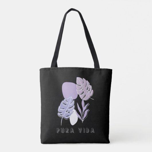 Pura Vida Botanical Leaf Costa Rica  Tote Bag (Achterkant)