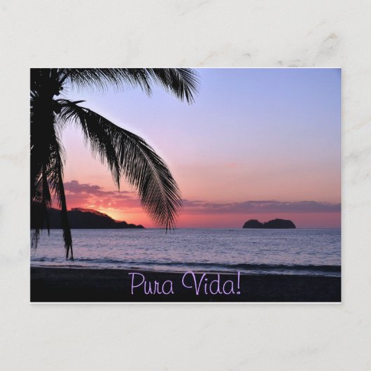 Pura Vida. Briefkaart (Voorkant)