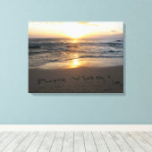 Pura Vida. Canvas Afdruk (Insitu (Houten vloer))