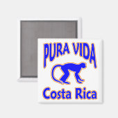 Pura Vida Costa Rica Apenmagneet Magneet (Voorkant / Achterkant)