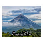 Pura Vida Costa Rica Arenal Volcano Fotografie Perfect Poster (Voorkant)