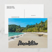 Pura Vida Costa Rica Beach Souvenir Briefkaart (Voorkant / Achterkant)