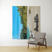 Pura Vida Costa Rica Beach Tapestry Wandkleed (In situ)